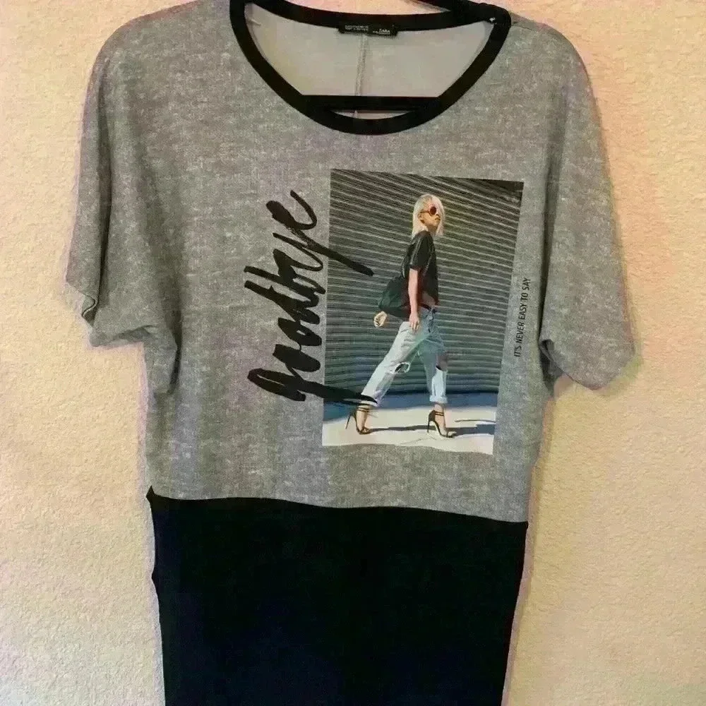 Zara W/B Collection Graphic tee, grunge, 90's - Picture 1 of 5